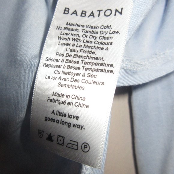 Babaton Aritzia Women's Medium Top Norris Drop Shoulder Flowy Tee Blue EUC - Picture 3 of 7